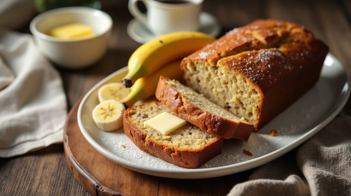 Banana Bread Recipe with 2 Bananas​ Healthy Bread