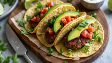 Healthy Smash Burger Tacos